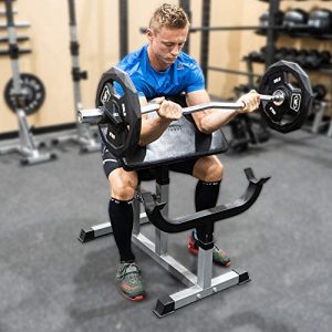 Valor Fitness Preacher Curl Bench - Preacher Curl Benches for Bicep Curl Support Meant for Curling with EZ Curl Bar (Sold Separately)