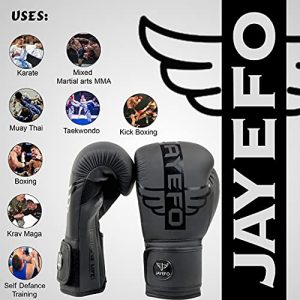 R-6 Boxing Gloves for Men & Women Sparring Heavy Punching Bag MMA Muay Thai Kickboxing Mitts (Black, 16 OZ)
