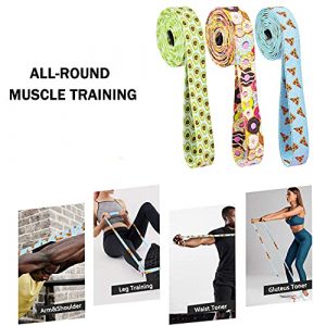 MUMUNA Long Resistance Bands , 3 Fabric Long Resistance Bands Set Full Body Workout for Women and Men Elastic Fitness Loop Exercise Bands