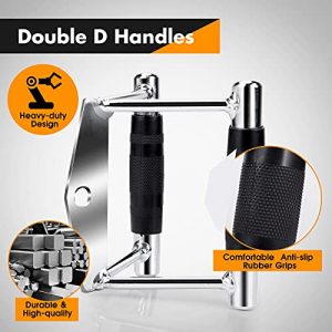 Kphico Double D Handle Cable Attachment, V Bar Cable Attachment with 2 Gym Handles&4 Snap Hooks, Close Grip Row Gym Handles, Weight Machine Accessories Cable Bar for Gym