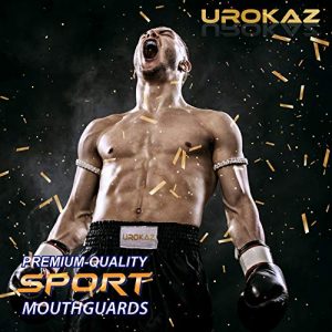 UROKAZ Football Mouth Guard Sports 5 Pieces Mouthguard and Mouthpiece for Boxing, MMA, Basketball, Lacrosse, Muay Thai, Hockey Mouthguards One Size Fit All for Contact and Non Contact Sport