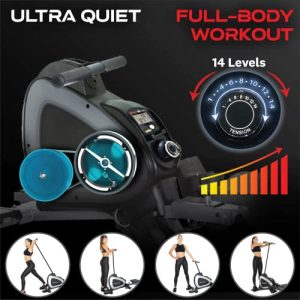 Fitness Reality 1000 Plus Bluetooth Magnetic Rowing Rower with Extended Optional Full Body Exercises with a Free 6 Month MyCloudFitness App Subscription