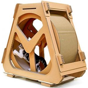 WUQIAO Cat Exercise Wheel Cat Treadmill Ferris Wheel Pet Furniture Cat Climbing House Running Spinning Toy for Cats Movement Wheel,Large