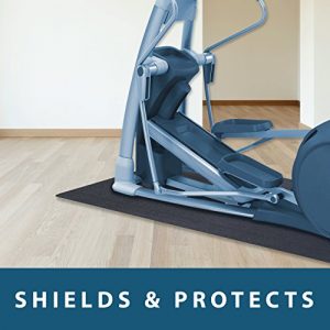 MotionTex Exercise Equipment Mat for Under Stationary Bike, Spin Bike, Fitness Equipment, Home Gym Floor Protection, 24