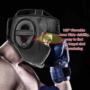 FIVING Headgear for Boxing,Martial Arts Headgear,Kickboxing Head Gear, Helmet for Muay Thai,Grappling, Sparring, Kickboxing, Karate, Taekwondo