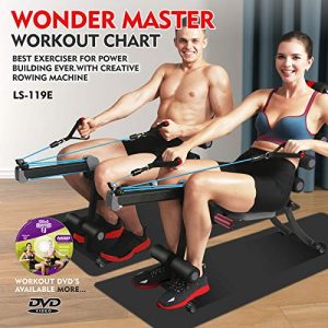 MBB 22 in 1 Wonder Master Core & Abdominal Workout Chair,Foldable & Adjustable Rowing Machine,22 Ways to Exercise,Fitness Equipment for Home Gym Sports 