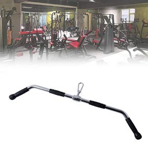 VURESQUE LAT Pulldown Bar Cable Machine Attachment with Full Rotation and Rubber Handle for Gym, Fitness, Muscle Building, Body Training, 36 Inch