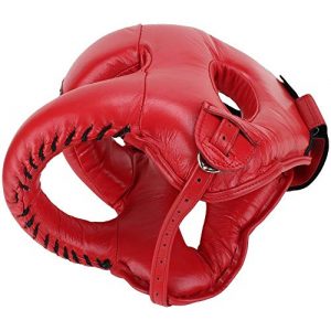 Cleto Reyes Redesigned Headgear with Rounded Nylon Face Bar Wide Space Inside, RED