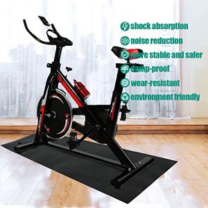 QUWEI Bike Training Mat,Exercise Bike Mat Bicycle Trainer Hardwood Floor Carpet Protection Workout Mat for Indoor Treadmill Stationary Bike Mat For Peloton Spin Bikes,Thick Mats for Exercise Equipment