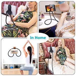 Upgrade Gooseneck Tablet Holder, B-Land Tablet Stand for Bed, Universal Tablet Mount Holder with Remote, Lazy Neck Phone Holder Compatible with iPad Mini Pro Air, iPhone Series, Samsung Tabs & More