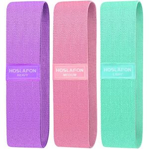 HOSLAFON Resistance Bands Set Exercise Workout Fitness Booty Bands for Working Out Resistance Loops Bands for Women Elastic Bands for Exercise Pull up Assistance Bands Stretch Bands Stretching Strap