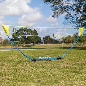 EastPoint Sports Easy Setup Regulation Badminton Set with Carry Storage Base, Net, 4 Rackets and 2 Shuttlecocks (1141705DS)