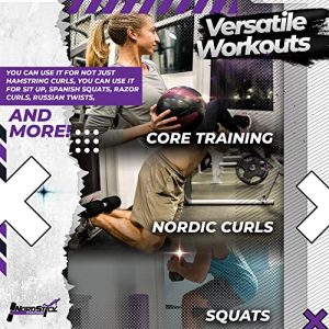 Nordstick Plus Hamstring Curl Strap - 10 Second Setup Hamstring Curl - Durable and Comfortable Leg Curl Machine - Tested to Hold 300+ pounds for Nordic Hamstring Curl - Premium Home Workout Gear